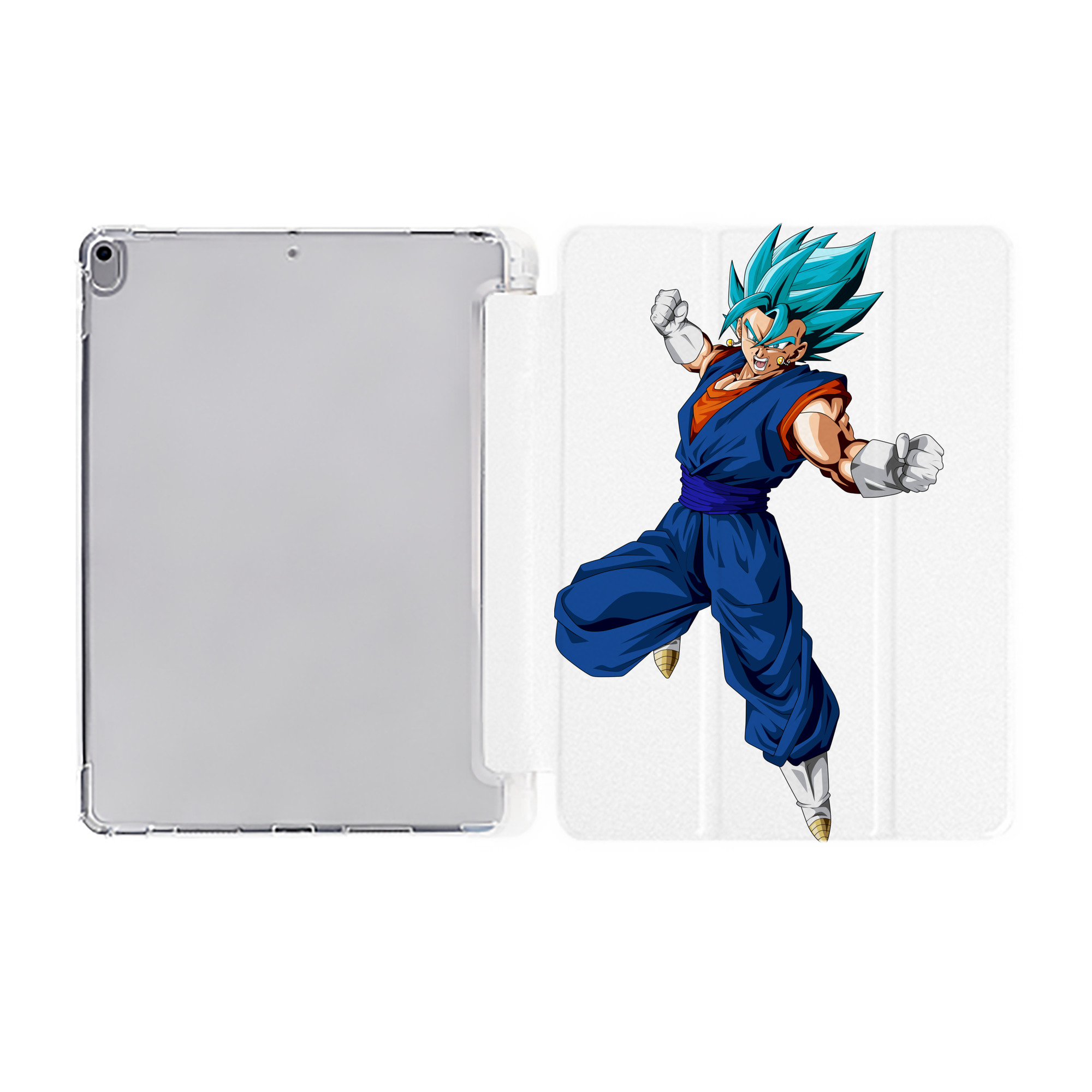 （画像用） ドラゴンボール ベジット DRAGON BALL Vegetto IPad ケース ペン収納付き 三つ折りスタンド PUレザー×シリコン 対応機種9.5/10.5/10.9インチ